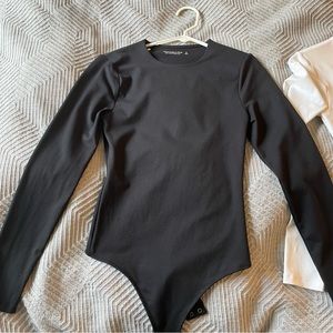 Black and white Abercrombie bodysuits size small